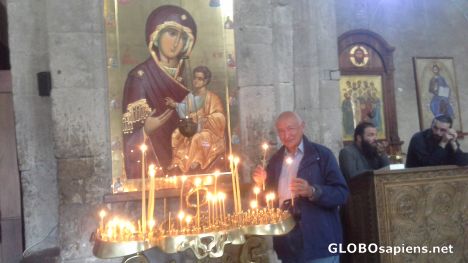 Postcard In the Mtskheta cathedral