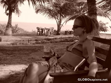 Postcard relaxing in africa