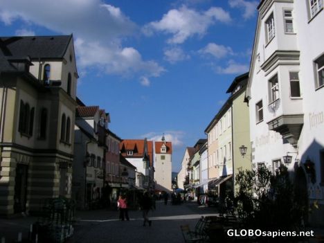 Postcard Isny Pedestrian Zone