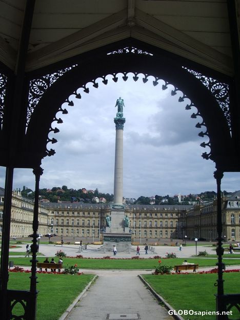 Postcard Stuttgart through a 