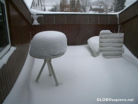 Postcard Snowy Still Life