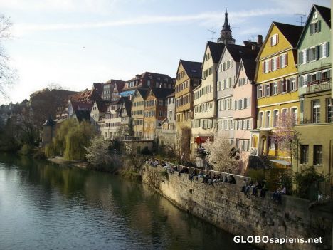 Postcard Chilling at the Neckar in Tübingen