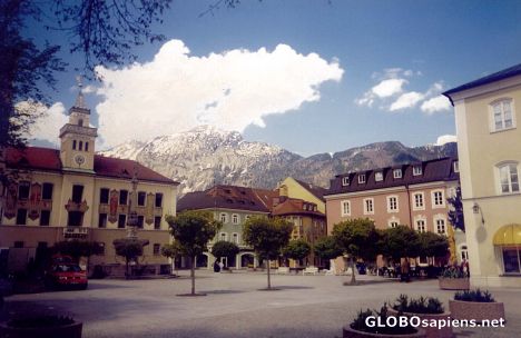 Postcard Reichenhall's Town Square