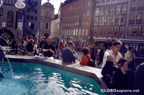 Postcard Treffpunkt Marienplatz