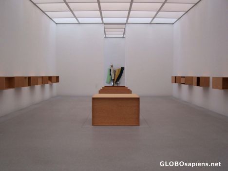 Postcard Forms within wood box exhibit