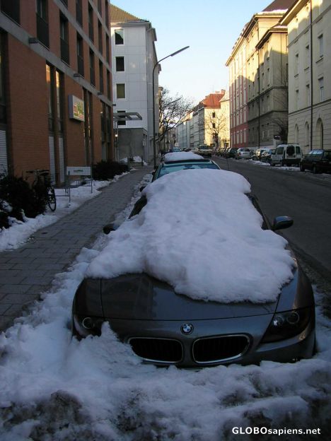 Postcard Icy Winter 3of10 BMW front