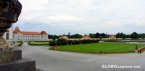 Postcard The East right side of Nymphenburg Palace