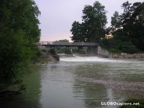 Postcard Grillen am Flaucher 3o6: Wehrbick