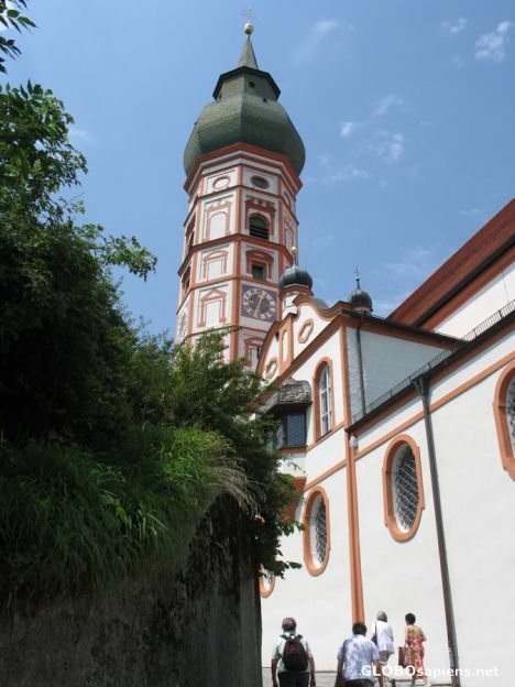 Postcard the rokkoko church of cloister andechs