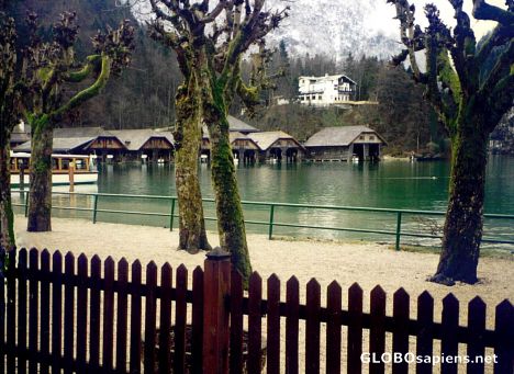 Postcard Koenigsee Boothause