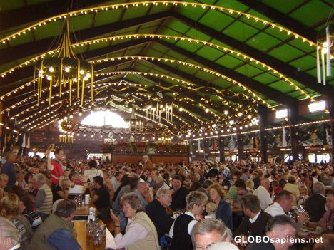 Postcard Oktoberfest2006-Augustinerzelt-inner