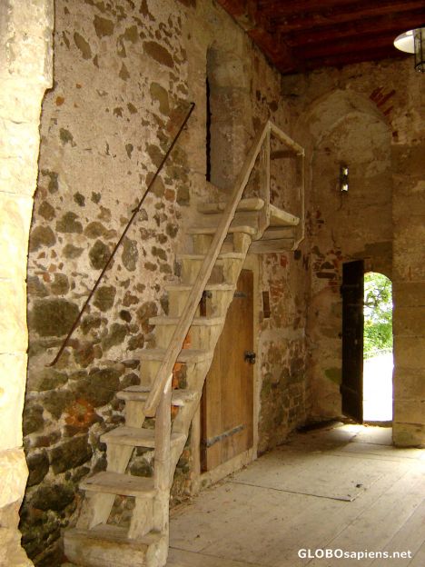 Postcard Neuburg Castle Stairway
