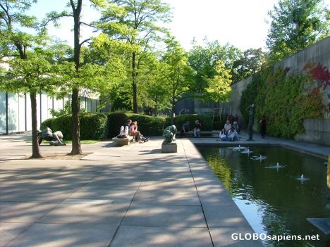 Postcard backyard of Neue Nationalgalerie