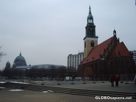 Postcard two churches
