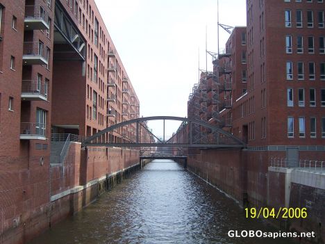 Postcard new hamburg harbour