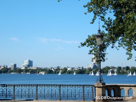 Postcard Hamburgs Außenalster