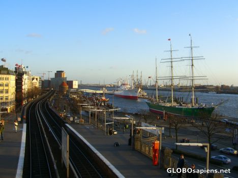 Postcard Hamburg Landungsbrücken
