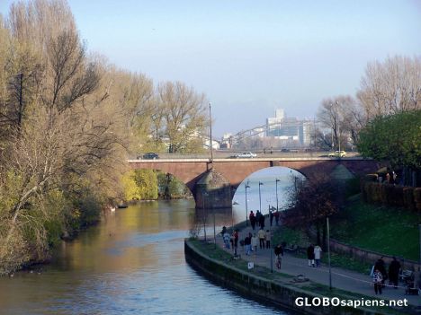 Postcard Path following the Main River