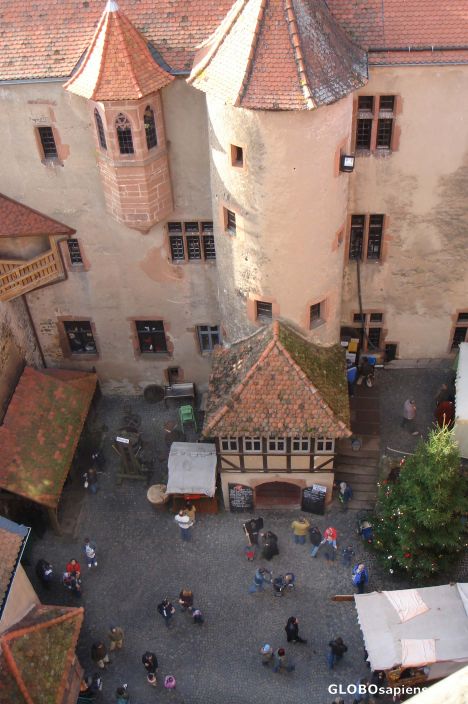Postcard xmas market at ronneburg castle