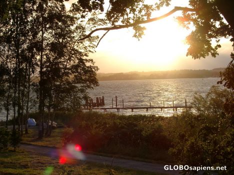 Postcard Sunset near the old Jetty in Isle of Vilm