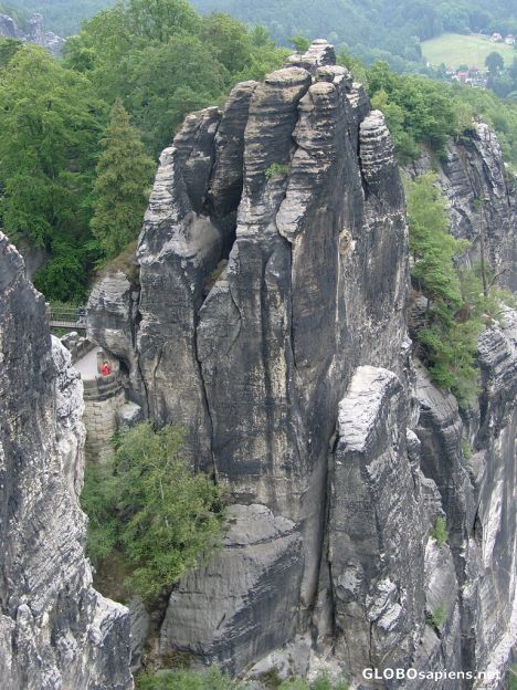 Postcard Bastei - Sandstone mountains
