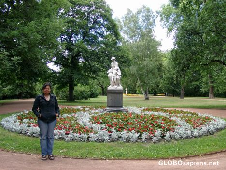 Postcard Lake Garden Dresden