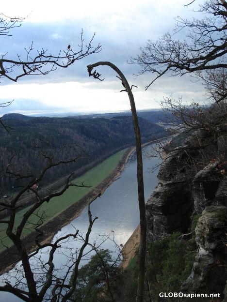 Postcard view on the river