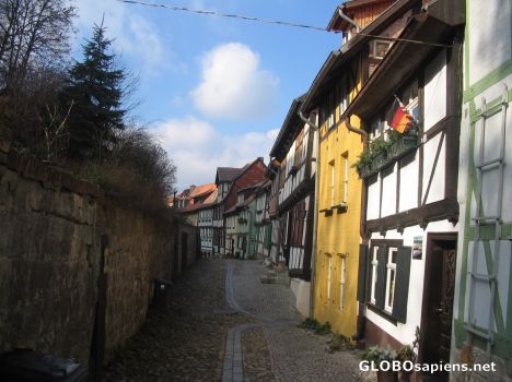 Postcard Alleyway below the castle