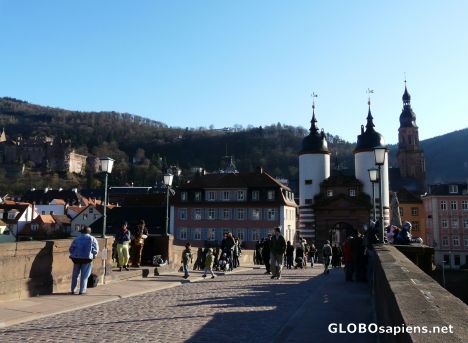 Postcard Karl-Theodor-Brücke in Heidelberg