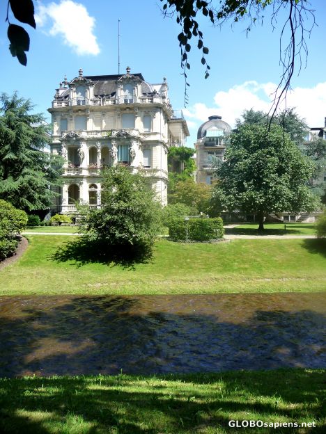 Postcard Old villas on Oos rivulet