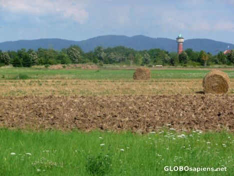 Postcard View to the Odenwald hills