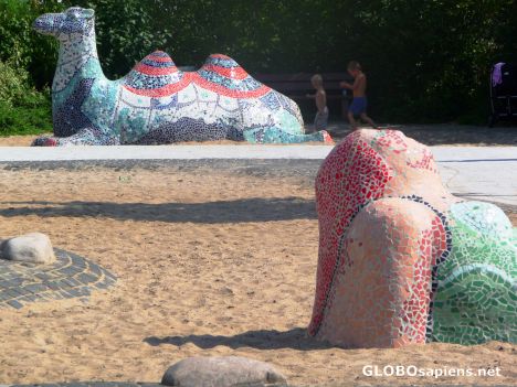 Postcard A children's playground
