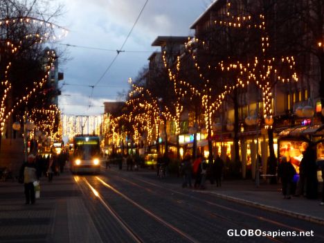 Postcard Christmas shopping