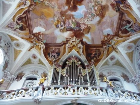 Postcard Organ in Birnau basilica -