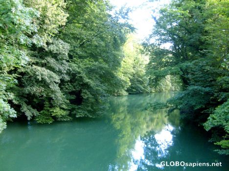 Postcard Thalkirchen: Isarkanal at Brudermüllstrasse
