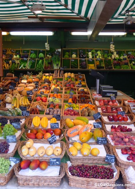 Postcard Fruits and vegetables -
