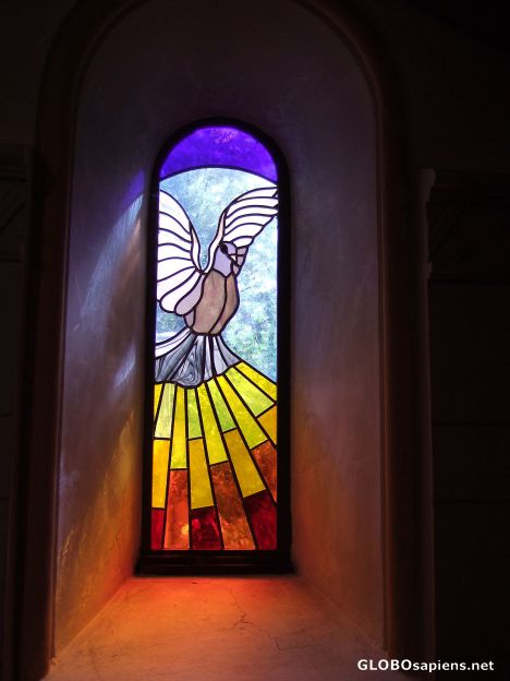 Postcard Stained glass window