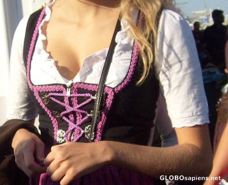 Postcard Bavarian Dress