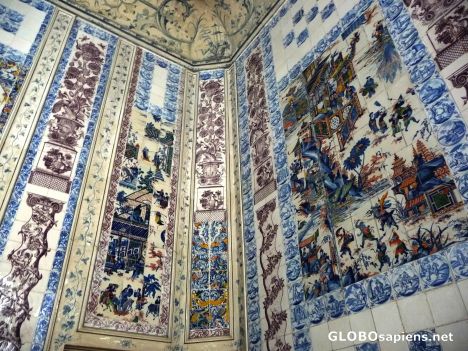 Postcard Amalienburg - the kitchen walls