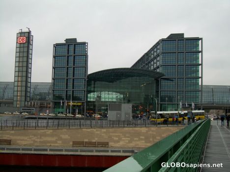 Postcard Berlin Hbf train station