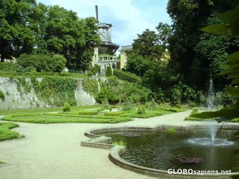 Postcard Historic windmill in the gardens of Sanssouci