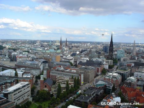 Postcard View over the city