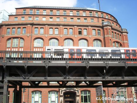 Postcard Traffic in Hamburg -