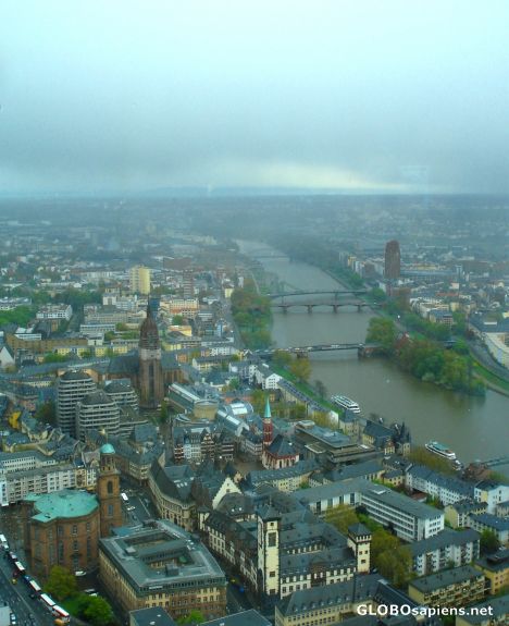 Postcard A grey day in Frankfurt