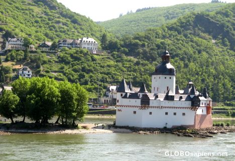 Postcard river rhine,lorelei reigon