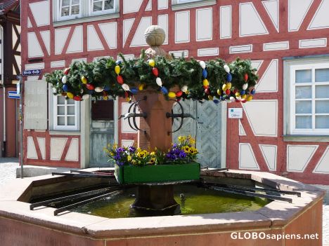 Postcard Former market fountain (16th c.) -
