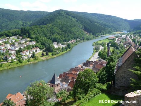 Postcard Neckar river