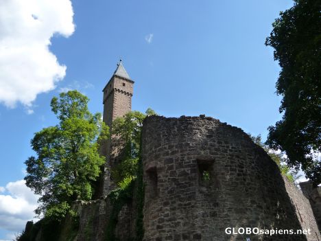 Postcard Burg Hirschhorn