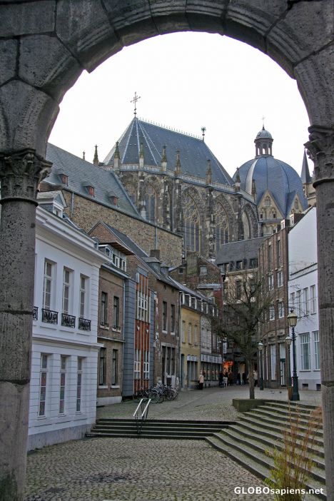 Postcard Aachen Cathedral