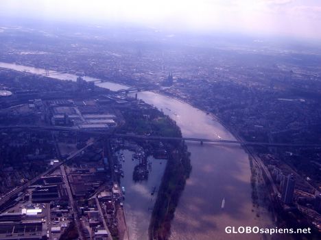 Postcard Cologne from the air